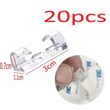 20Pcs Cable Clips Self-Adhesive Cord Management Wire Holder Organizer Clamp US picture