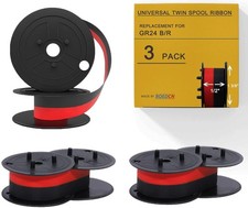 3 Pack Replacement for Porelon 11216 Twin Spool Calculator 3-Pack, Black/Red picture