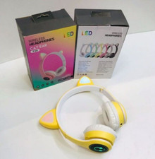 Bluetooth Wireless LED Headphones Cat Cat Smartphone PC Gaming SD Microphone picture