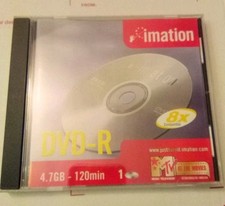 One (1) Imation DVD-R 4.7GB 120 min 8x speed Blank Recordable Disc w/ Jewel Case picture