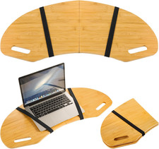 29.5 Inch Wood Lap Desk with Handles Foldable Tray, Wood Color picture