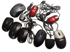 Lot of 10 Mixed Wireless / Wire Computer Mice Assorted Brands picture