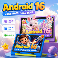 Kids Tablet 10-Inch Android 16 24GB+64GB 6000mAh Parental Control WIFI IPS LCD picture