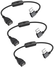 Right Angle USB Extension Cable with On/Off Switch(3Pack/20Cm) picture