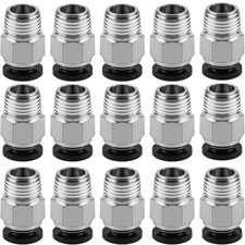 PC4-M10 Male 3Dman PC4-M10 Male Straight Pneumatic PTFE Tube Push 15 pcs picture