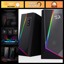 Wired RGB Computer Speakers - 2.0 Channel Stereo Sound for Desktop Gaming & Musi picture
