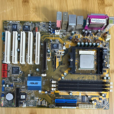 ASUS K8N-E Deluxe Motherboard Used, includes AMD Athlon 64 CPU picture