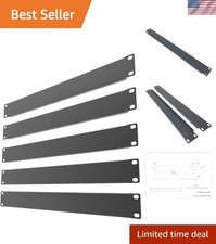 5 Pack of 1U Blank Panel - Metal Rack Mount Filler Panel picture