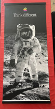 RARE Apple Computer Think Different Buzz Aldrin VINYL BANNER Apollo 11 Moon Walk picture