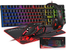 Bluefinger RGB Gaming Keyboard and Backlit Mouse and Headset Combo, USB Wired Ba picture