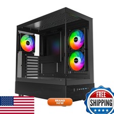Montech XR-B Panoramic ATX PC Case, 3 ARGB PWM Fans, Black picture