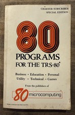 80 Programs for the TRS-80 Book - Charter Subscriber Special Edition 1979 picture