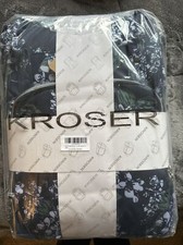 Laptop Backpack with USB Port & Insulated Cooler.  Blue floral print.  New picture