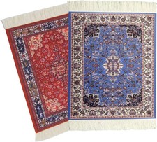 Rug Mouse Pad, 2 Pack Woven Rug Bohemian Style Carpet Mouse Pad for Table Décor picture