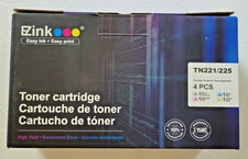 4 Pack EZink TN221/225 Compatible  Toner For Brother TN221 TN225 New Open Box picture