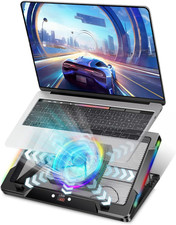Laptop Cooling Pad, RGB Movable Fan Auto Speed Adjust Fit 12-17.3