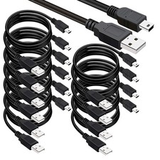 Compact USB 2.0 A to Mini B Cable 10 Pack – Quick Data Transfer Solutions picture