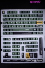 GUNDAM Zaku Keycaps 140 Keys PBT OEM for Cherry Mechanical KEYBOARD Green Theme picture
