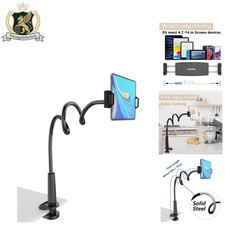 360° Adjustable Gooseneck Tablet Holder – Hands-Free Mount for 4.7-13
