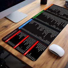 Spanish Excel Shortcuts Mouse Pad Large Desk Mat Keyboard Office Computer picture