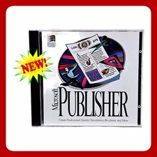 Microsoft Publisher 164-052-001 Windows PC CD-ROM Vintage 1993 Software EUC picture
