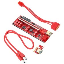 V013 PRO PCI-E 1X to 16X Graphics Card Express Extender Riser 16A Power Supply picture