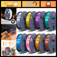 Silk PLA 3D Printer Filament 1.75mm, Smooth Shiny Surface, 250g Spool, 8 Colors picture