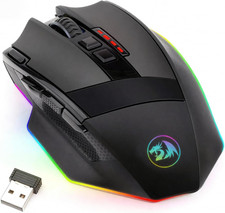 M801 Wireless Gaming Mouse, RGB Mouse with MMO 9 Programmable Macro Edition picture