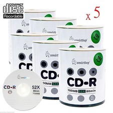 3000-Pack SmartBuy Blank CD-R 52X 700MB/80Min Logo Surface Recordable Media Disc picture