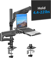 Laptop and Monitor Desk Mount, Laptop Tray for Max 17