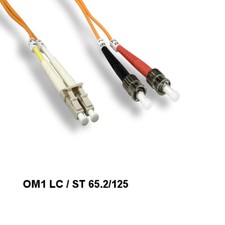 Kentek 9.84ft/3m OM1 LC to ST Multi-Mode Fiber Optic Cable 62.5/125 Duplex ATM picture