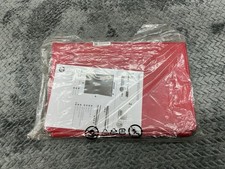 HP OEM Red Leather Folio Case 13x9” Tablet Laptop Cover  New picture