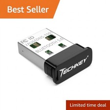 Techkey Bluetooth 5.0 USB Adapter Black Mini picture