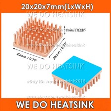 10/20pcs Small Useful Pure Copper WE DO HEATSINK Without or With Thermal Tapes picture