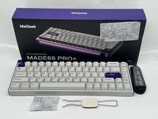 MelGeek MADE68 Pro+ 65% Wired Magnetic Gaming Keyboard - White/Purple picture