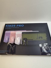 KM25 PRO Backlit Ergonomic Keyboard Mouse wireless Rechargeable SABLUTE picture