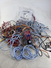 Large Mixed Lot Ethernet Network Patch Cables + Power Cords CAT5 RJ45 picture