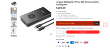 80Gbps M.2 NVMe SSD Enclosure with Cooling Fan - Anyoyo TB502 Pro picture