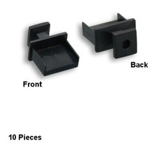 10x 10 Units of USB Type A Anti-Dust Port Cover w/ Handle Hard Plastic Black picture