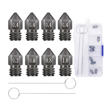 8Pcs 3D Printer Upgraded Hardened Steel MK8 Nozzles W/Diy Tool Storage Box picture