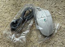 Vintage Logitech M-S35 Roller Ball 3-Button Wired Mouse PS2 Unused Open Package picture