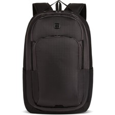 SWISSGEAR Laptop Travel Backpack with Trolley Sleeve Charcoal Black 18.5” NEW picture
