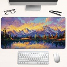 31.5x15.7 Inch Colorful Mountain Landscape Large Mouse Pad Desk Extended Mat picture