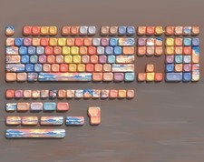Cute PBT Keycaps Set,Sunset MOA Profile keycaps 60 75 100 Percent,Dye-Sub 134... picture
