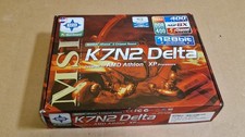 MSI K7N2 DELTA MAINBOARD WITH PROCESSOR PARTS AND BOXED WORKING picture