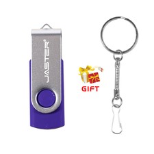 128GB 64GB 32GB USB2.0 Flash Drive Free Custom Logo Metal Swivel Keychain Case picture