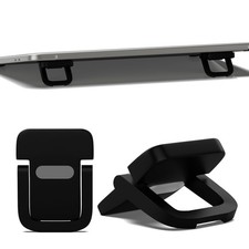 2 PCS Portable Keyboard Riser Adjustable Black Laptop Stand 2 Angle Settings picture