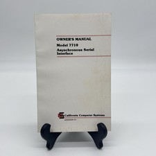 1981 California Computer Systems 7710 User Manual for Apple II Serial Interface picture