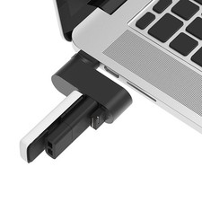2Pcs Durable ABS USB 2.0 Hub 3 Ports for Computer Data Transfer White picture