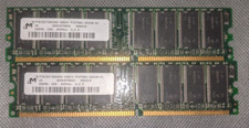 2 X 256MB MICRON DDR400 PC2700U NON-ECC MEMORY MT8VDDT3264AG-335C4 - 512MB TOTAL picture